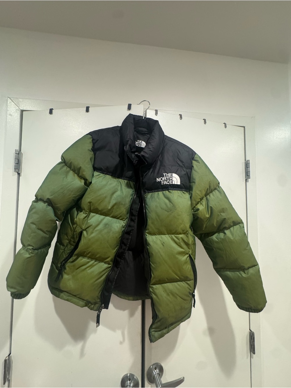 The North Face Black Puffer Jacket with White Logo